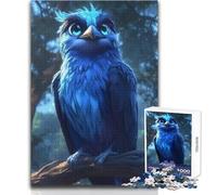 1000 Adult Pieces Jigsaw Puzzle Blue Bird in Forest Animal Calm And Enjoyable Free Time Advanced Die Cut Precision Toy Size 38x52cm