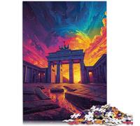 1000 Adult Pieces Jigsaw Puzzle Brandenburg Gate Germany For Family Fun 26x38cm deal as gifts for the whole family for 14 year olds