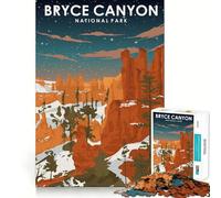 1000 Adult Pieces Jigsaw Puzzle Bryce Canyon at Night Neat Fit Decor Mind Exercise Toy Casual Fun Time Christmas Fun Gift (50x75cm)