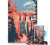 1000 Adult Pieces Jigsaw Puzzle Bryce Canyon Nature Art Exact Cut Art Creative Game Toy Relax Time Game Christmas Calm Gift (38x52cm)