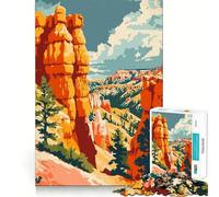 1000 Adult Pieces Jigsaw Puzzle Bryce Canyon Utah Nature Tight Cut Fun Thinking Skill Game Leisure Fun Time Birthday Activity (50x75cm)
