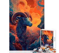1000 Adult Pieces Jigsaw Puzzle Capricorn Zodiac Sign Educational Toy Funny Gift Educational Games Artists' Collection, Fine Arts Size 50x75cm