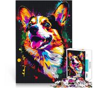 1000 Adult Pieces Jigsaw Puzzle Cardigan Welsh Corgi Dog Art For Family Fun 26x38cm is ideal as gifts for the whole family