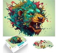 1000 Adult Pieces Jigsaw Puzzle Cartoon style lion Spielzeug-Intellektuelles Spiel Geschenke für Freunde und Familie75x50cm