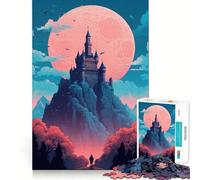 1000 Adult Pieces Jigsaw Puzzle Castle Neuschwanstein Tight Cut Fun Thinking Skill Game Leisure Fun Time Birthday Activity (50x75cm)