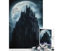 1000 Adult Pieces Jigsaw Puzzle Castle on A Cliff Educational Toy Gift For Birthdays Educational Games Every Piece Is Unique - Size 38x26cm