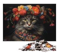 1000 Adult Pieces Jigsaw Puzzle Cat in Ukrainian Costume Puzzle for Adults Paperboard Puzzles Great Gifts for Christmas 38x26cm/1000pcs