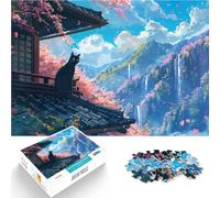 1000 Adult Pieces Jigsaw Puzzle Cat On A Roof Geschenke zum Suchbegriff: "Herausfordernde Spiele" Geschenk zum Geburtstag38x26cm