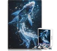 1000 Adult Pieces Jigsaw Puzzle Celestial Koi Fish Great for Calm Leisure Moments Premium Die Cut Precision Toy Size 50x75cm