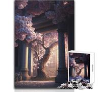 1000 Adult Pieces Jigsaw Puzzle Cherry Blossom Japan Art Great for Calm Leisure Moments Premium Die Cut Precision Toy Size 38x52cm