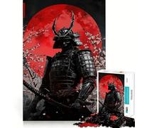 1000 Adult Pieces Jigsaw Puzzle Cherry Samurai Warrior Exact Cut Art Creative Game Toy Relax Time Game Christmas Calm Gift (38x52cm)