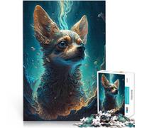 1000 Adult Pieces Jigsaw Puzzle Chihuahua Dog Mythos Made of cardboard for and 14 years and over Educational Game Challenge Toy Great gift for gaming。size:38x52cm/14.96x20.47inch