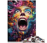 1000 Adult Pieces Jigsaw Puzzle colored face Puzzle Artwork 26x38cm for is ideal as a gift for the whole family for teenager 14+