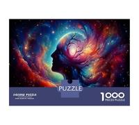 1000 Adult Pieces Jigsaw Puzzle Cosmic Mind Art Print Puzzle for Adults Brain Teaser Game Improve Memory Gifts for Friends And Family 52x38cm/1000pcs