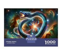 1000 Adult Pieces Jigsaw Puzzle Cosmic Serpent Art Print Puzzle for Adults Brain Teaser Game Improve Memory Gifts for Friends And Family 38x26cm/1000pcs
