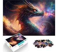 1000 Adult Pieces Jigsaw Puzzle Cosmic Space Dragon Made of cardboard for and 14 years and over unique challenge game Offered as gifts for the whole family。size:38x52cm/14.96x20.47inch