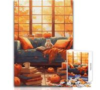 1000 Adult Pieces Jigsaw Puzzle Cozy Bookworm Corner Great for Calm Leisure Moments Premium Die Cut Precision Toy Size 38x26cm