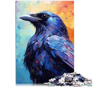 1000 Adult Pieces Jigsaw Puzzle Crow Colorful Raven Brain Teaser For 26x38cm Educational Game for Birthday Chrismas for teenager Age 14+