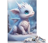 1000 Adult Pieces Jigsaw Puzzle Cute Baby Dragons Puzzle for Adults Woodenboard Puzzles Great Gifts for Christmas 1000pcs (75x50cm)