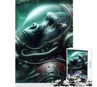 1000 Adult Pieces Jigsaw Puzzle Cyber Primate ︰ The Wild Age Brain Teaser Game Learning Educational Home Decoration Toys Interesting Stress Reduction (75X50CM)