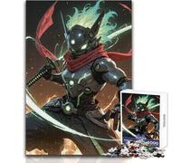 1000 Adult Pieces Jigsaw Puzzle Cyberpunk Ninja Warrior with Sword Calm And Enjoyable Free Time Advanced Die Cut Precision Toy Size 38x26cm