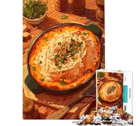 1000 Adult Pieces Jigsaw Puzzle Delicious Shepherd's Pie Illustration Brain Intelligence Challenge Addictive Toys Fun Games For Family Fun Art Work Gifts (size 38x26cm)
