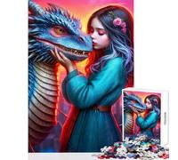 1000 Adult Pieces Jigsaw Puzzle Dragon And Dreamer Brain Teaser Game Learning Educational Home Decoration Toys Interesting Stress Reduction (38X52CM)