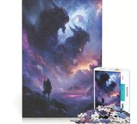 1000 Adult Pieces Jigsaw Puzzle Dragons Vs One Man Battle, Brain Teaser Game, Wall Decoration, Wishlist with Santa Claus 38x26cm
