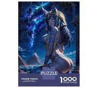 1000 Adult Pieces Jigsaw Puzzle Egyptian Anime Goddess Adult Jigsaw Puzzle Brain Teaser Game Birthday Present Challenging To Complete 70x50cm/1000pcs