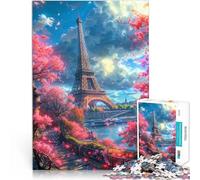 1000 Adult Pieces Jigsaw Puzzle Eiffel Tower Paris Springtime Mustermontage Einzigartige Geburtstags- und Geschenkideen38x26cm