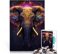1000 Adult Pieces Jigsaw Puzzle elephant king art Family Game for and 26x38cm is ideal as gifts for the whole family for Age 14 Years Up