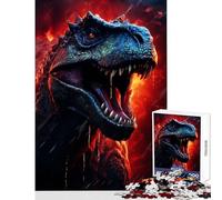 1000 Adult Pieces Jigsaw Puzzle Epic Dinosaur T Rex Educational Toy Funny Gift Educational Games Artists' Collection, Fine Arts Size 38x52cm