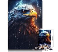 1000 Adult Pieces Jigsaw Puzzle Epic Stormy Eagle Great for Calm Leisure Moments Premium Die Cut Precision Toy Size 38x52cm