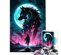 1000 Adult Pieces Jigsaw Puzzle Epic Wolf Spirit Warrior Jigsaw for Adults Relax Games Pattern Assembly Gifts for Friends And Family (Size 50x75cm)