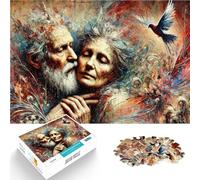 1000 Adult Pieces Jigsaw Puzzle Eternal Love Painting Spiele Spielzeug Geschenk mit passendem Poster und Quizblatt52x38cm
