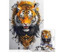 1000 Adult Pieces Jigsaw Puzzle Fenrir Fangs Breach Brain Teaser Game Learning Educational Home Decoration Toys Interesting Stress Reduction (75X50CM)