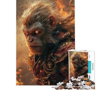 1000 Adult Pieces Jigsaw Puzzle Fiery Monkey King Educational Challenge A Work of Art Anti-Stress Toys for And 14 Years And over (38x52cm)