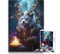 1000 Adult Pieces Jigsaw Puzzle Fire Wizard Great for Calm Leisure Moments Premium Die Cut Precision Toy Size 38x52cm