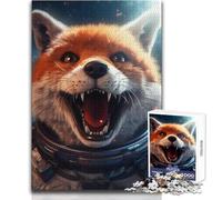 1000 Adult Pieces Jigsaw Puzzle Funny Space Fox Great for Calm Leisure Moments Premium Die Cut Precision Toy Size 38x52cm