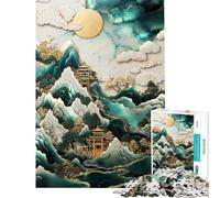 1000 Adult Pieces Jigsaw Puzzle Golden Kintsugi Sanctuary Educational Challenge A Work of Art Anti-Stress Toys for And 14 Years And over (50x75cm)