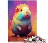 1000 Adult Pieces Jigsaw Puzzle Guinea Pig Animal 100% Recycled Cardboard for adults is ideal as a gift for the whole family 26x38cm