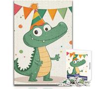 1000 Adult Pieces Jigsaw Puzzle Happy Birthday Alligator Calm And Enjoyable Free Time Advanced Die Cut Precision Toy Size 38x52cm