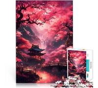 1000 Adult Pieces Jigsaw Puzzle japanese cherry blossom Herausfordernd Schwierig Tolle Geschenke und Spielzeuge52x38cm