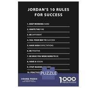 1000 Adult Pieces Jigsaw Puzzle Jordan Rules For Success Jigsaws for Adults Toy Wall Decor Perfect Decoration Great Gift for Gaming 70x50cm/1000pcs