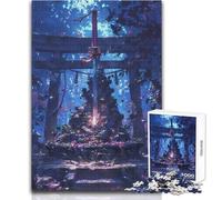 1000 Adult Pieces Jigsaw Puzzle Katana at The Shrine Forest Great for Calm Leisure Moments Premium Die Cut Precision Toy Size 38x52cm