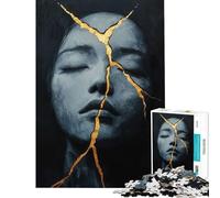 1000 Adult Pieces Jigsaw Puzzle Kintsugi of The Soul Fun Games for Educational Game Challenge Toy Great Gifts Difficult Challenge (Size 38x52cm)