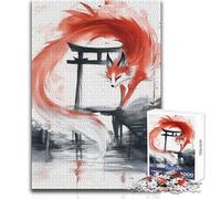 1000 Adult Pieces Jigsaw Puzzle Kitsune Spirit at The Torii Gate Calm And Enjoyable Free Time Advanced Die Cut Precision Toy Size 38x52cm