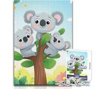 1000 Adult Pieces Jigsaw Puzzle Koala Family Tree Calm And Enjoyable Free Time Advanced Die Cut Precision Toy Size 38x26cm
