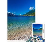 1000 Adult Pieces Jigsaw Puzzle Lago Di Garda Scenic Educational Games Perfect Decoration Educational Toy Interesting Stress Reduction (38X26cm)