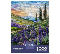1000 Adult Pieces Jigsaw Puzzle Lavender Fields at Dawn Puzzle for Adults Brain Teaser Game Improve Memory Gifts for Friends And Family 52x38cm/1000pcs